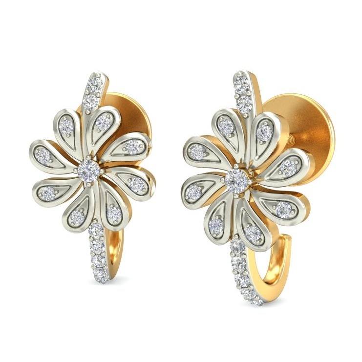Gold handmade daily wear earrings ber 033