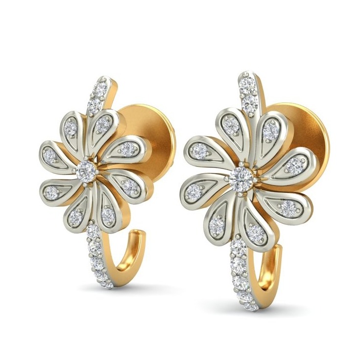 Gold handmade daily wear earrings ber 033