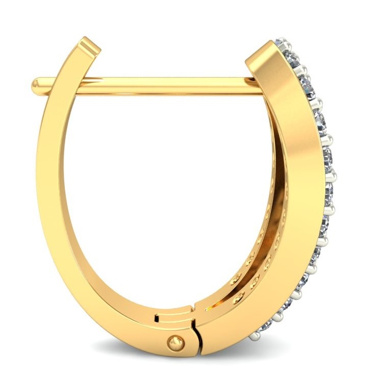 Gold plain daily wear earrings ber 032