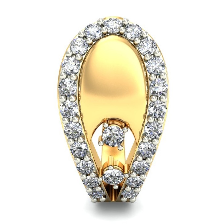Gold plain daily wear earrings ber 032