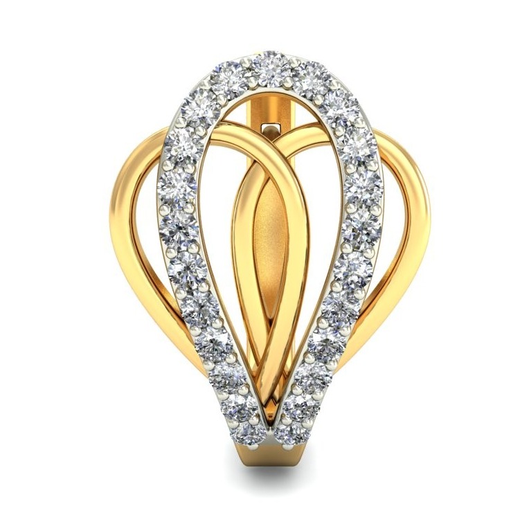 Gold dazzling daily wear earrings ber 031