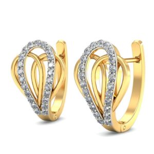 Gold dazzling daily wear earrings ber 031