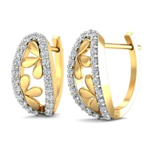 Gold stone design daily wear earrings ber 030