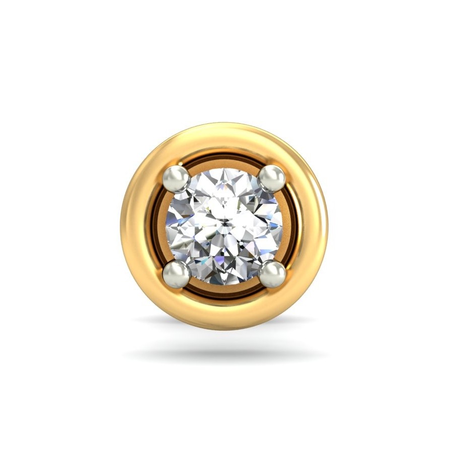 Gold cocktail diamond earrings ber 027 - Image 3