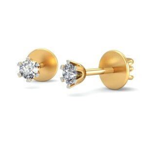 Gold glam diamond earrings ber 026