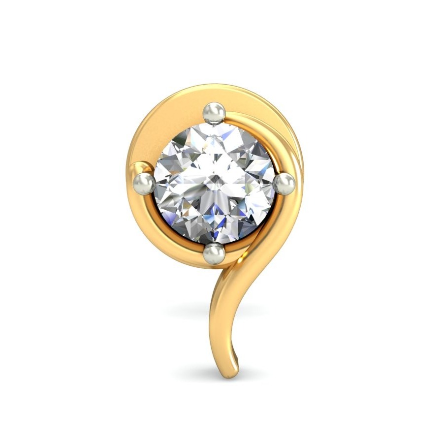 Gold delight diamond earrings ber 024 - Image 3