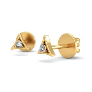 Gold flair diamond earrings ber 022