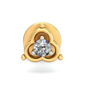 Gold shining diamond earrings ber 021