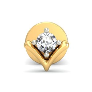 Gold fine design diamond earrings ber 019