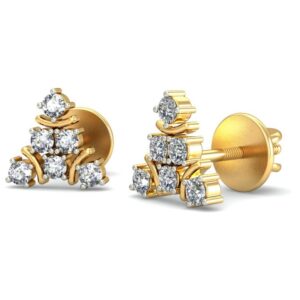 Gold designer diamond earrings ber 017