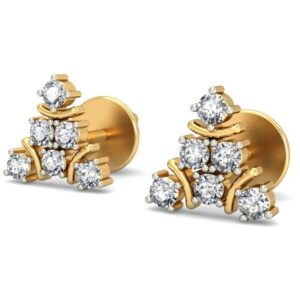 Gold designer diamond earrings ber 017