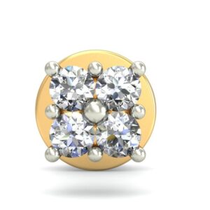 Gold simple diamond earrings ber 016