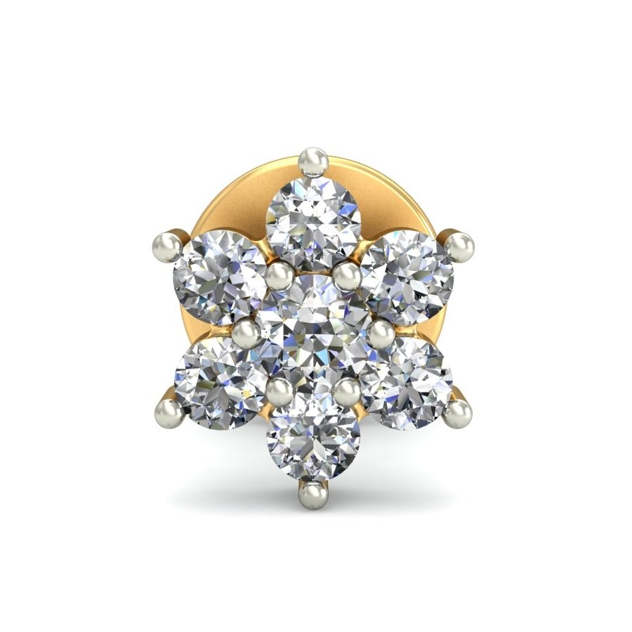 Gold elegant design diamond earrings ber 014 - Image 3