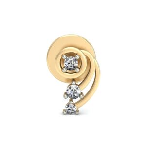 Gold classy diamond earrings ber 011