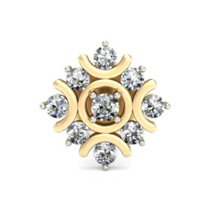 Gold stylish diamond earrings ber 010