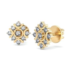 Gold stylish diamond earrings ber 010
