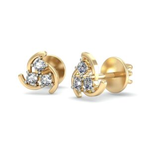 Gold unique daily wear earrings ber 009