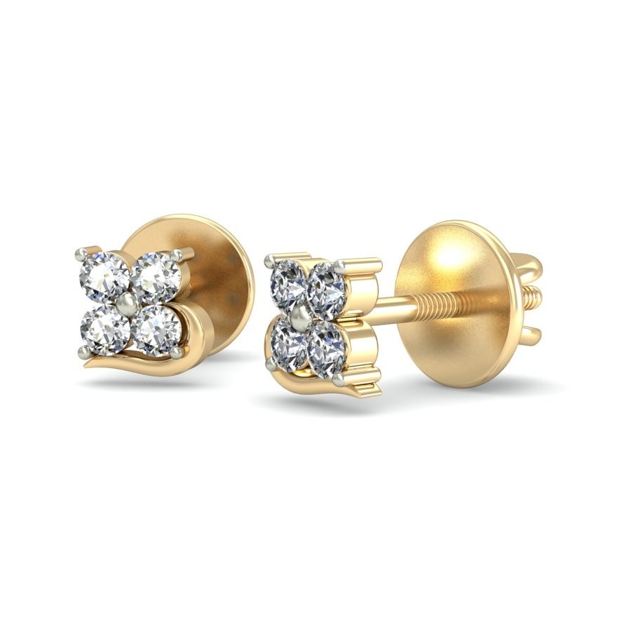 Gold beautiful daily wear earrings ber 007 - Image 2