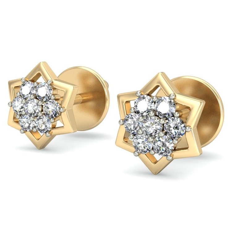 Gold elite daily wear earrings ber 002