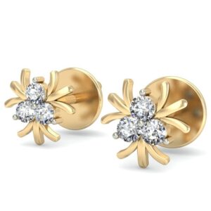 Gold elegant daily wear earrings ber 001