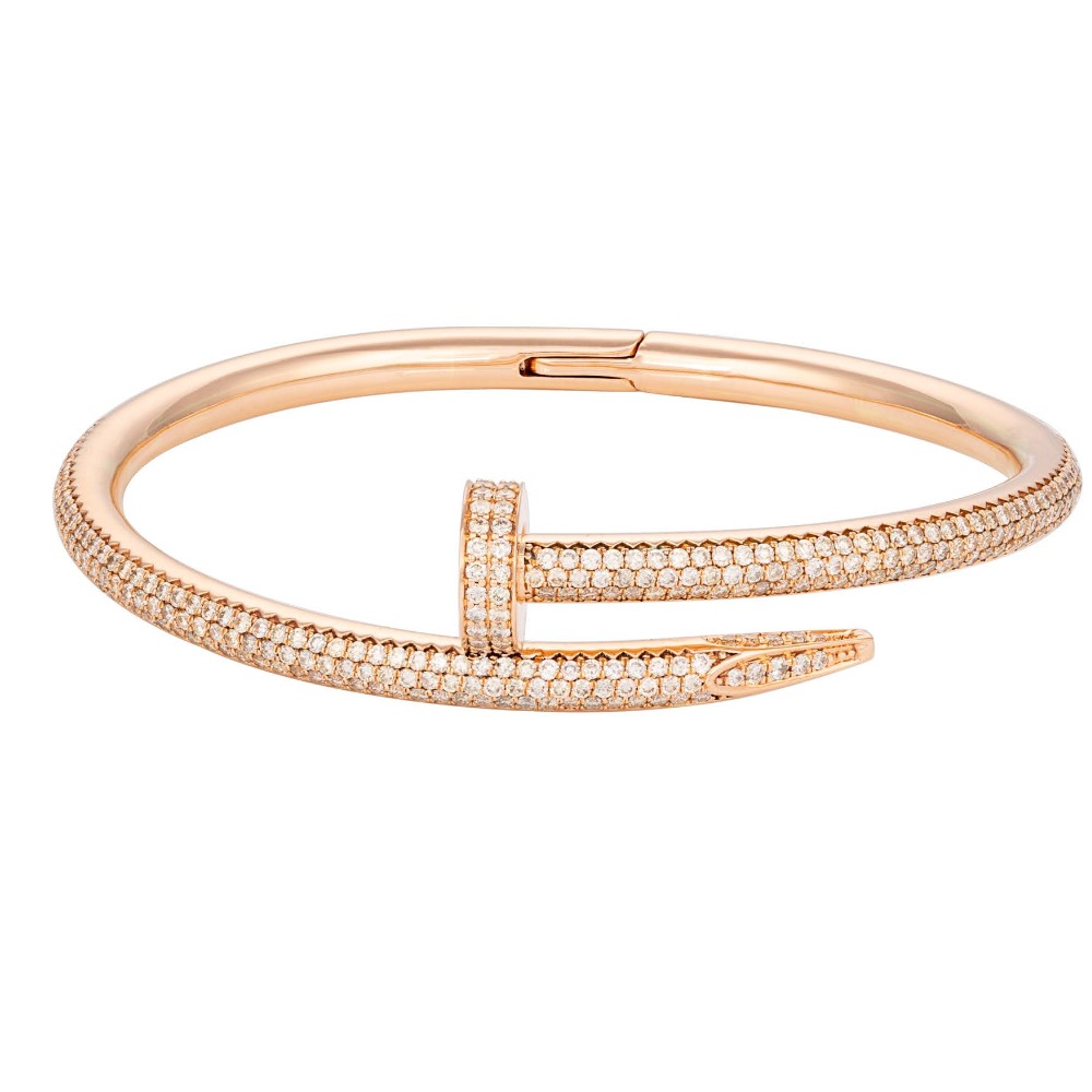 18k nail style luxurious bracelet , natural diamond .