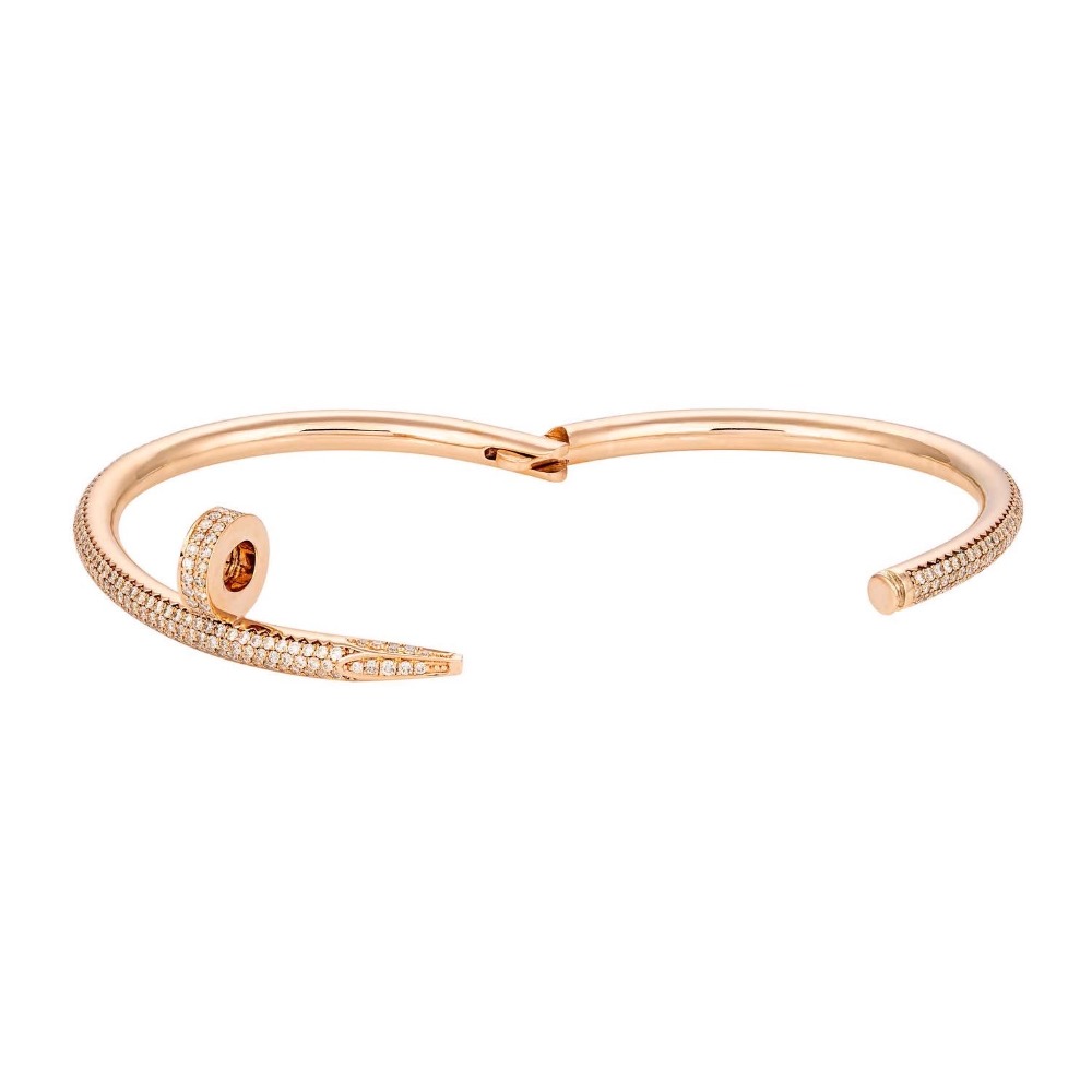 18k nail style luxurious bracelet , natural diamond .