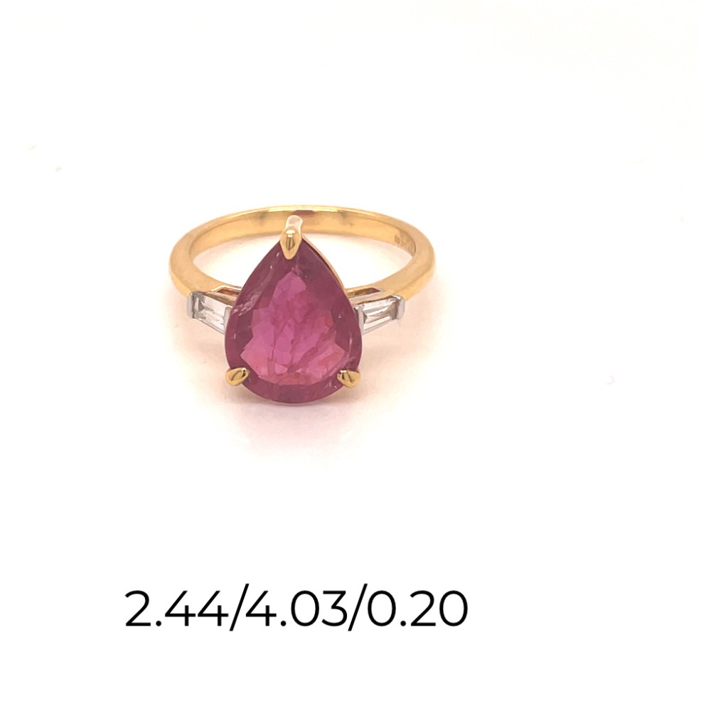 Natural ruby ring