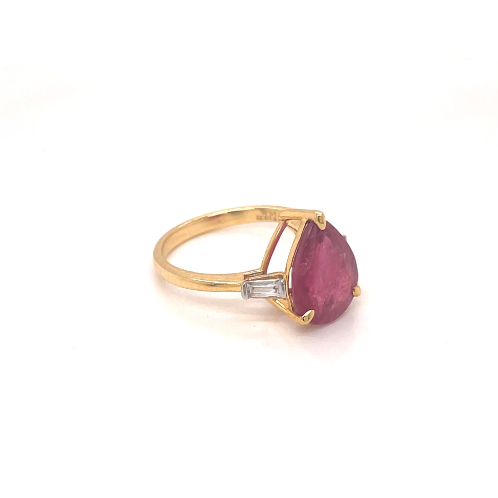 Natural ruby ring