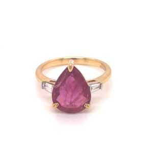 Natural ruby ring