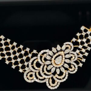 14k gold with natural diamond mangalsutra pendent for gift purpose
