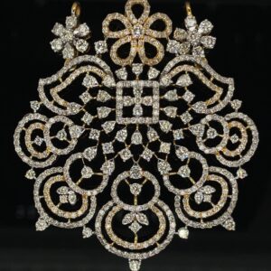 Mangalsutra pendent in natural diamonds and 14kt gold