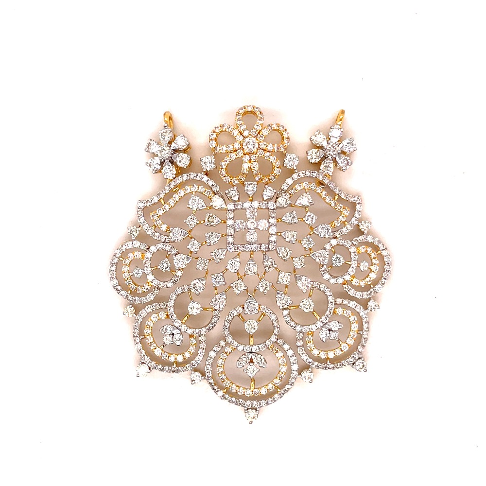 Mangalsutra pendent in natural diamonds and 14kt gold