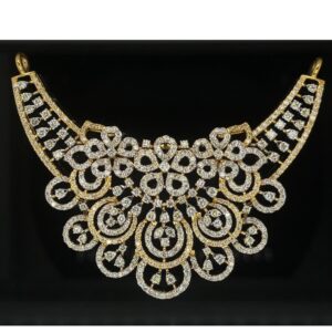 Natural diamond mangalsutra pendent