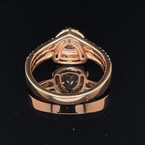Natural diamond pie cut setting ring