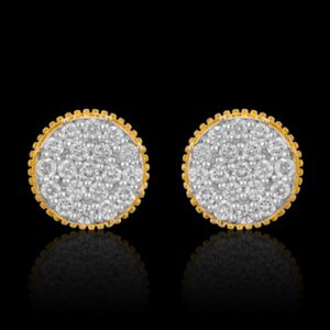 Gold enduring diamond earrings