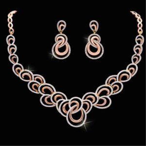 Gold handmade diamond necklace set