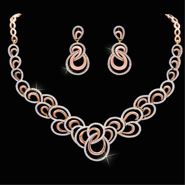 Gold handmade diamond necklace set