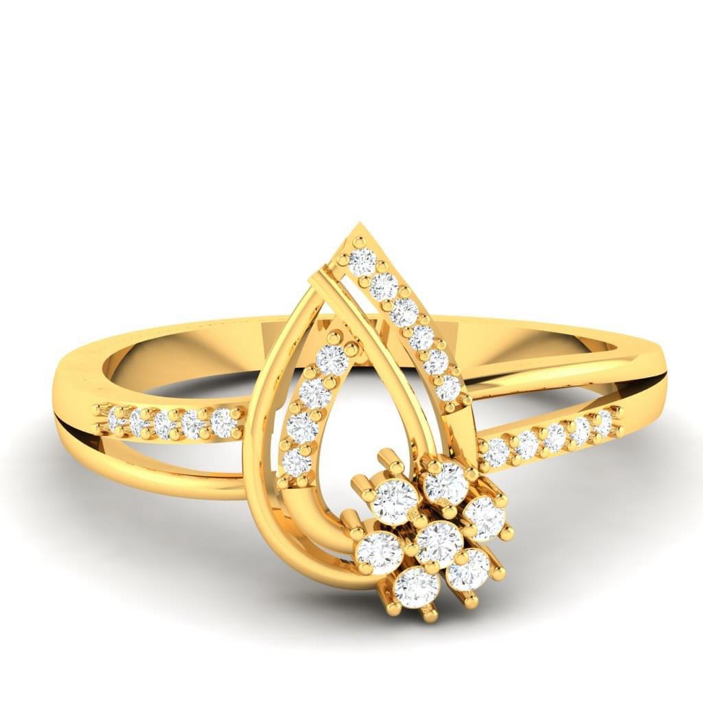 22k Gold Asymmetry style Rings