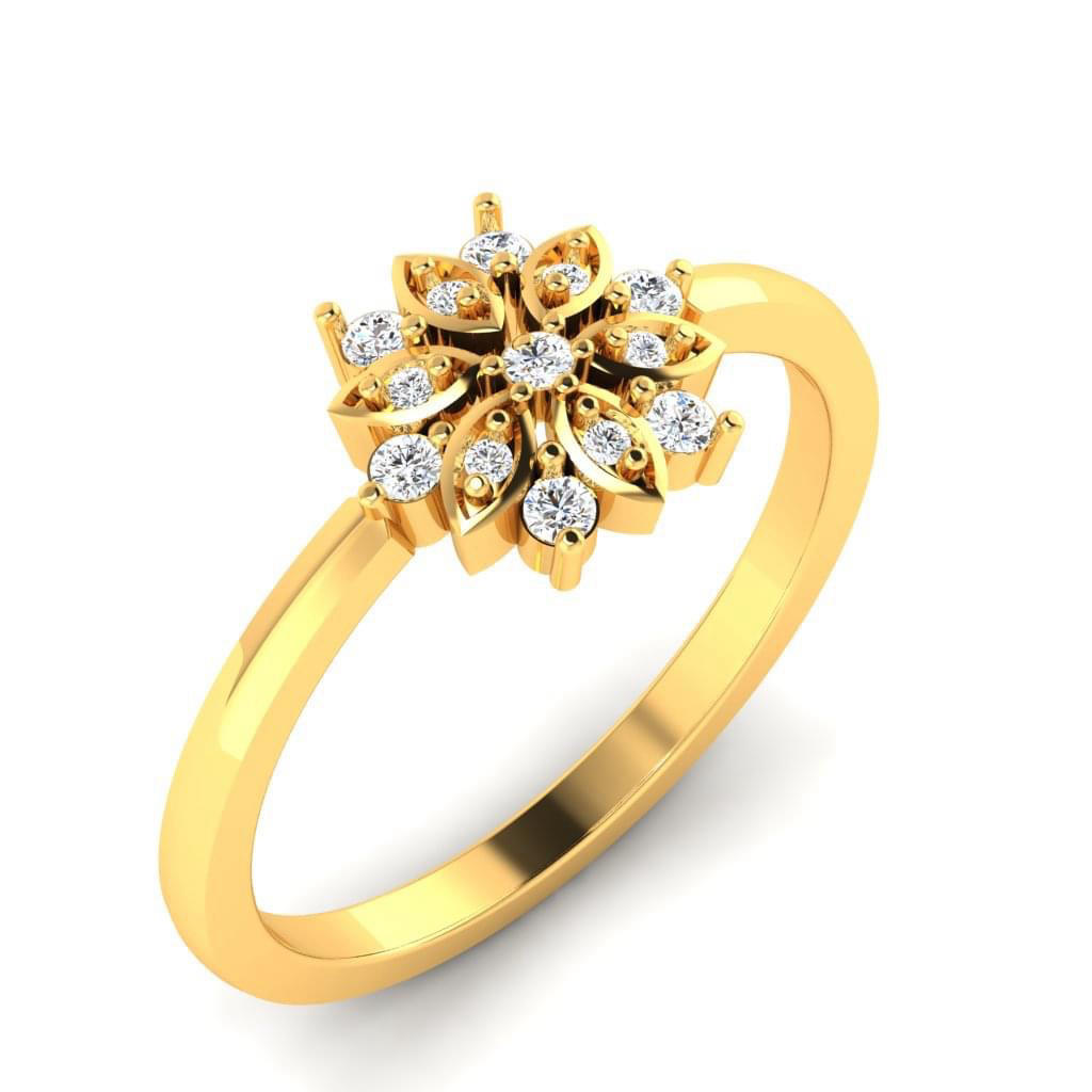 22k Gold leafy Ring