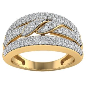 22K Gold Lightweight Diamond Ring JJJGR57