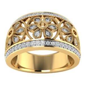 22K Gold Plain Diamond Ring JJJGR53