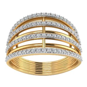 22K Gold Dazzling Diamond Ring JJJGR52