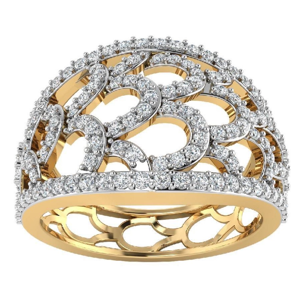 22K Gold Delight Diamond Ring JJJGR45