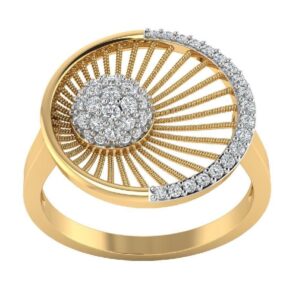 22K Gold Pretty Diamond Ring JJJGR29