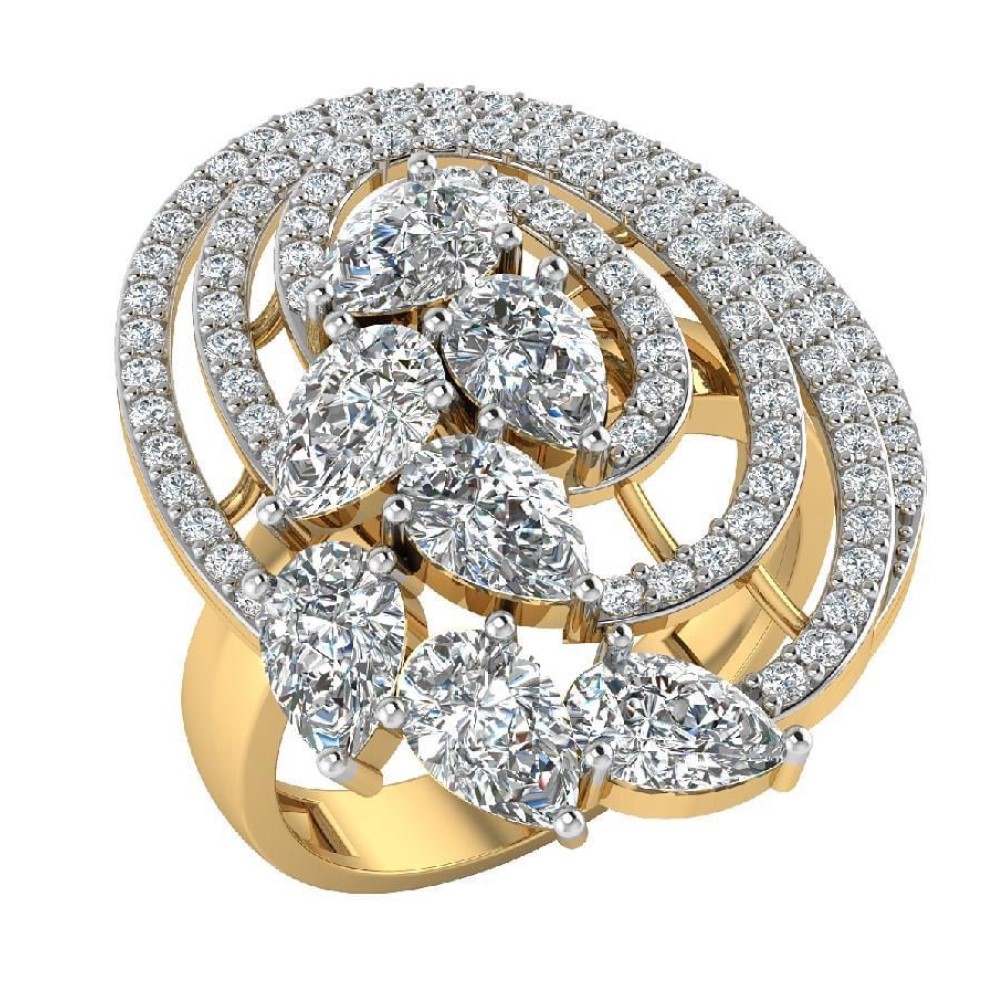 22K Gold Flair Diamond Ring JJJGR43