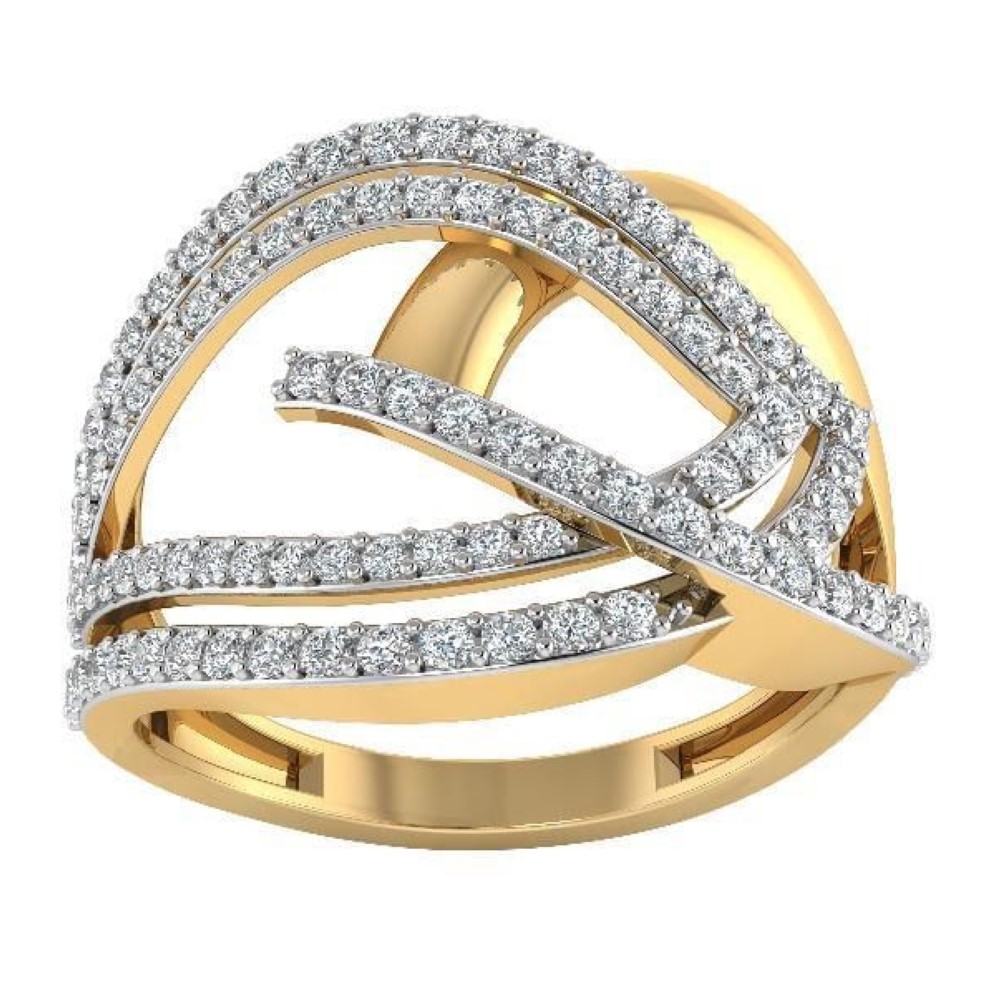 22K Gold Royal Diamond Ring JJJGR44