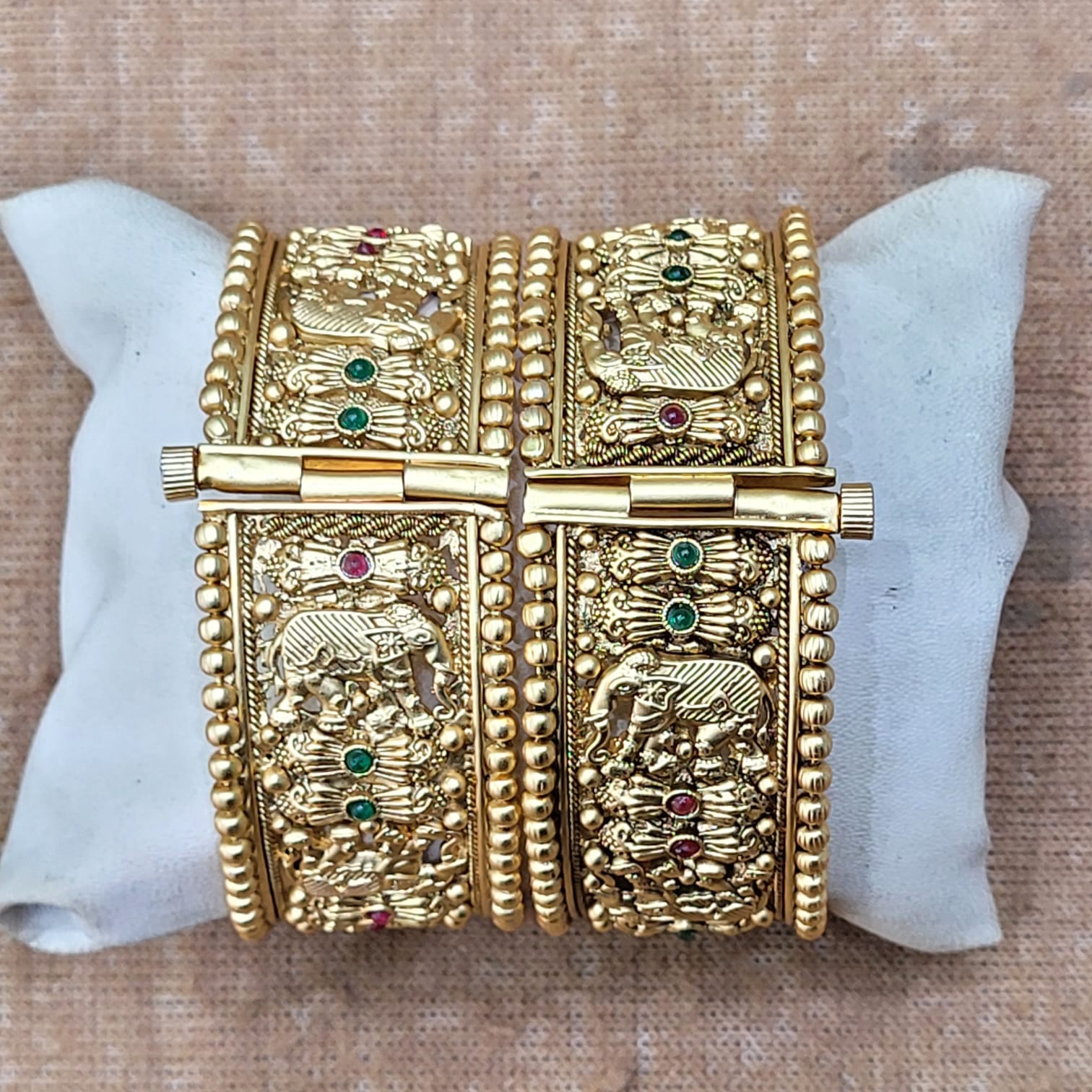 Rajwadi Elephant Design Wedding Kada
