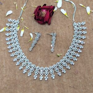 Gorgeous Design CZ Diamond Necklace Set