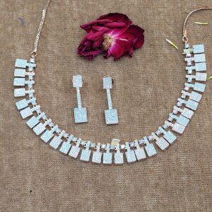 Classic CZ Diamond Necklace Set