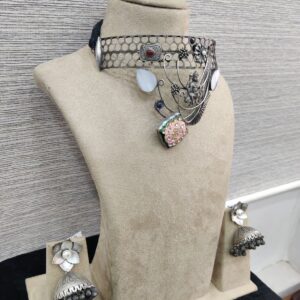 Oxidised Antique Necklace Set
